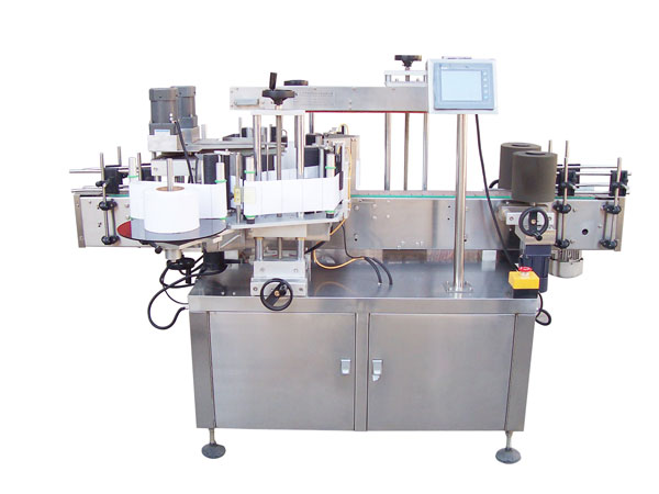 雙面不干膠貼標機-無人化雙側貼標機設備生產(chǎn)流水線實拍圖